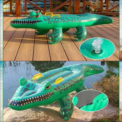 Flotador Inflable For Piscina De Cocodrilo Cocodrilo Inflab