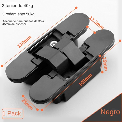 Bisagra De Puerta Invisible Bisagras, Soportar El Peso 40 Kg