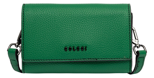 Bolso de compras básico de piel lisa Colcci 35823, color verde Neptuno, diseño de tela n/a