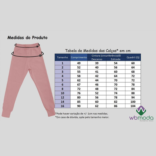 Imagem 7 de 7 de Kit 3 Calças Crianças Em Malha Menino E Menina Algodão 227k