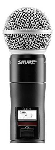 Sistema Inalámbrico Shure Qlxd24 Sm58 G50 470 A 534 Mhz Color Negro
