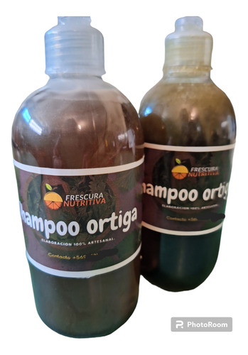 Shampoo Ortiga, Artesanal Enriquecido Vitamina E Y Aceite Al