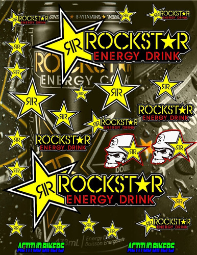 Kit Stikers Rock Star Energy Drink