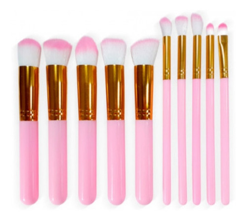 Imagem 1 de 2 de Conjunto De Pinceis Profissionais Com 10pcs Pronta Entrega
