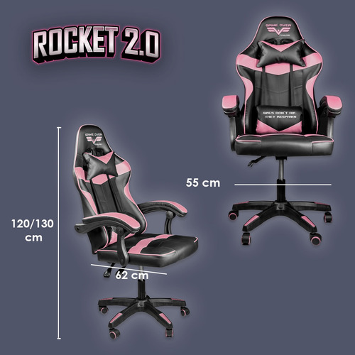 Imagen 5 de 5 de Silla Gamer Ergonomica Reclinable Rocket2.0 Game By Steelpro