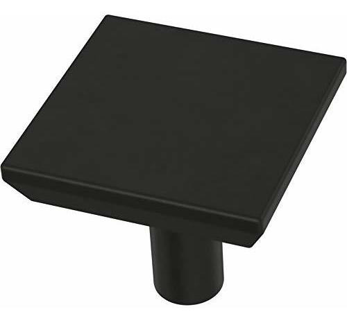 Tiradores De Mueble Cuadrados X 10u  Negro  29mm