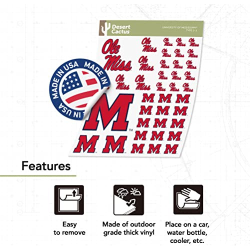 University Of Mississippi Sticker Rebels Ole Miss U Of ...