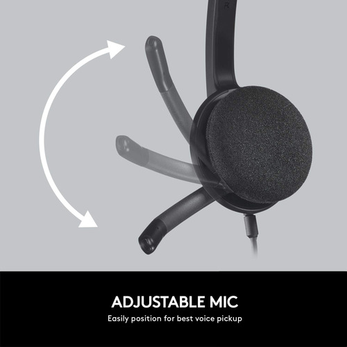 Auriculares Usb H340 De Logitech, Estéreo, Para Windows/mac,