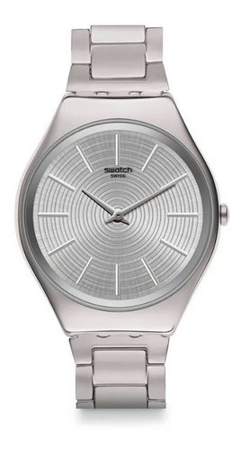 Reloj Swatch Extra Chato Greytralize Skin Irony Syxs129g