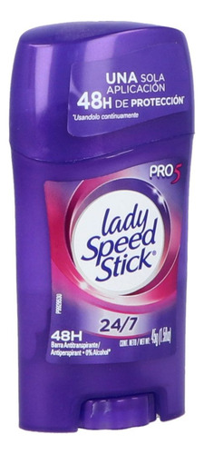 Lady Speed Stick Desodorante Pro -5 Barra Con 45 G