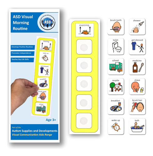 Tablero De Rutina Matutina Niños  Horario Visual Ni...