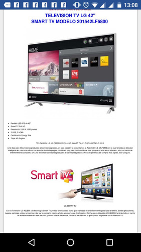 Smart Tv LG 42'