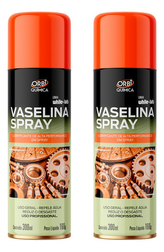 Vaselina Liquida Spray 300 Ml Orbi Química Kit Com 2