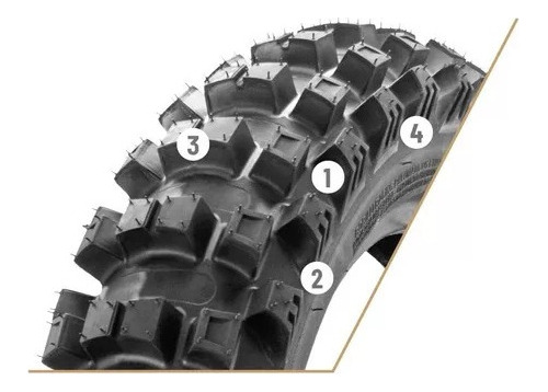 Pneu Traseiro Borilli 110/90-19 Mx B007 Motocross
