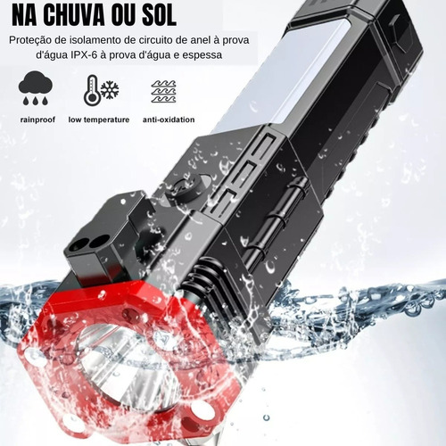 Linterna Táctica Militar Resistente Al Agua Con Carga Usb