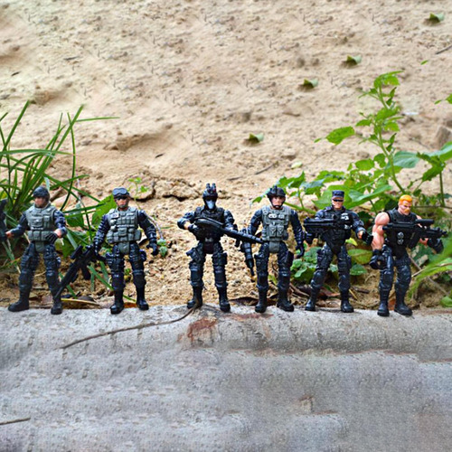 6 Pçs Figuras De Ação Brinquedo, Conjunto E Acessórios