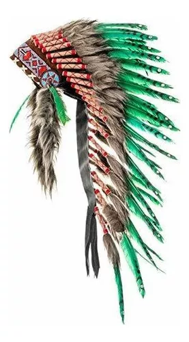 Novum Crafts tocado de plumas, inspirado en indio nativo americano, elegir  color