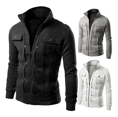 Blusa Moletom Slim B39 Jaqueta Casaco Moleton Masculino