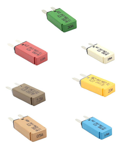 7x Fusibles Atm Mini 5a 7,5a 10a 15a 20a 25a 30a