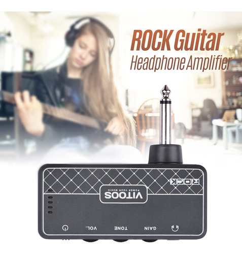 Amplificador De Auriculares Vitoos Rock Guitar Con Conector