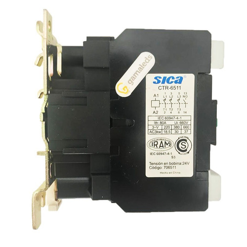 Imagen 5 de 9 de Contactor Tripolar 65a 1na + Nc 220v/24v Sica 6511