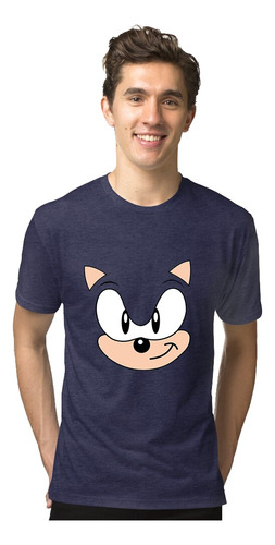 Remera Azul - Sonic - Unisex - Manga Corta Gamer - Moda