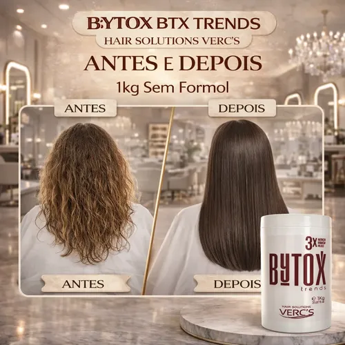 Bytox Verc's Alisamento Semi Definitivo 1kg Sem Formol | Frete grátis