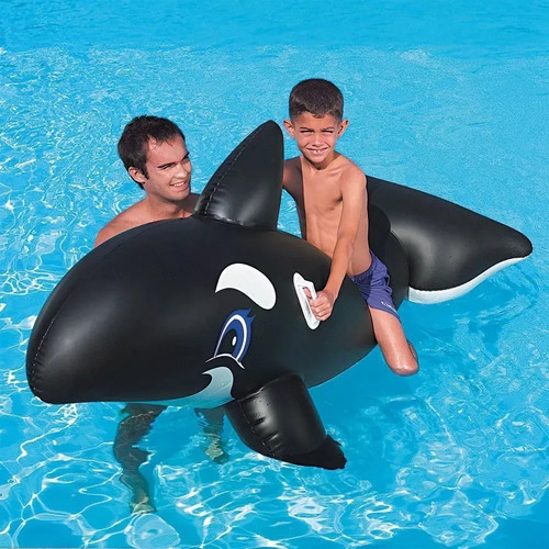 Boia Baleia Orca Gigante Infantil Com Alca Para Crianca