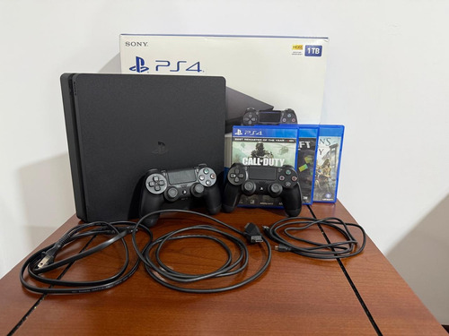 Playstation 4 Slim 1tb + 2 Mandos + 3 Juegos (Usado)