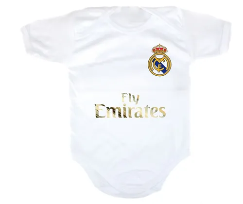 Bavoir bebé de algodón personalizado del Real Madrid