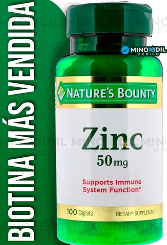 Zinc Premium 50mg 100 Capsulas Alta Potencia Inmunidad 