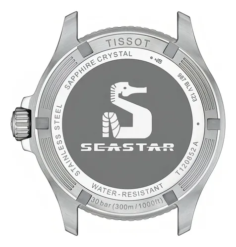 Relógio Masculino Tissot Seastar 1000 Quartz Gmt Com Pulseir Preto