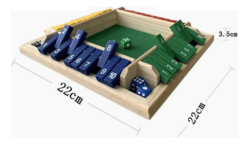 . 4 Sided Closed Box Game Plank Numbers