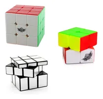 Comprar Cubos Rubik Combo 2x2 3x3 Mirror + Bases Moyu Original
