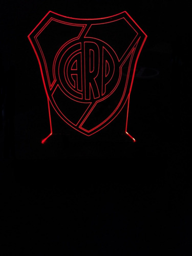 Lámpara Acrílico Led Personalizadas Con Base Y Fuente Estructura Negro Pantalla A Pedido