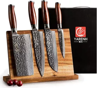Cuchillos De Cocina - Yarenh - Juego De 5 - Block Magnético