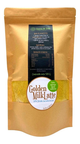 Golden Milk Latte 500 G Con Leche De Coco Deliciosa Vegana 