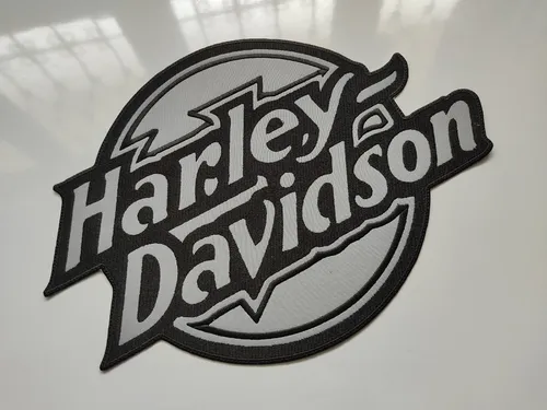 Parche Bordado Texto Harley Davidson Circular Letra Chaleco