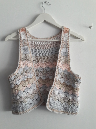 Chaleco De Hilo Tejido Al Crochet Talle Xs