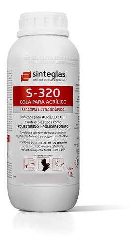 Kit Cola Acrílica Sinteglas S-320 Com Aplicador + Ponta