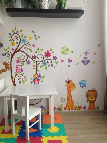 Stickers Adhesivos Vinilos Mural Animalitos Bebé Niños