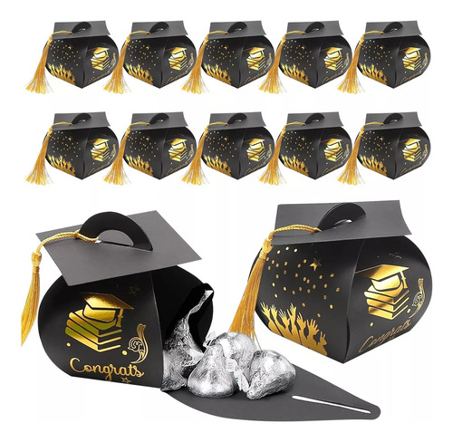 50pz Cajas Para Dulces Decoracion Recuerdo Graduación Regalo