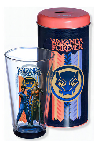 Copo Com Cofre Wakanda Forever 500 Ml
