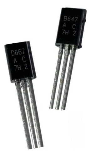 D667 + B647 Par De Transistores Baja Potencia 120v 1a