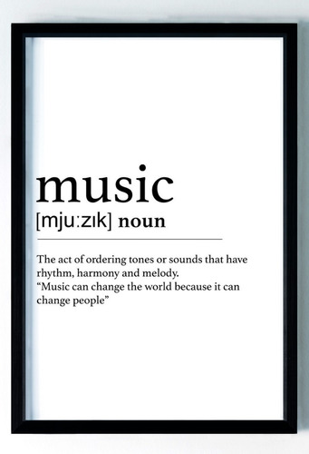 Cuadro Moderno Definición De Música  - Music Definition.