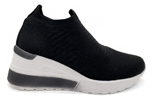 Zapatilla Mujer Taco Chino 6cm Elastizada Urbana Plataforma