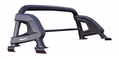 Imagen 2 de 4 de Barra Antivuelco B2 Negra Deportiva Bepo Hilux 2005/2015