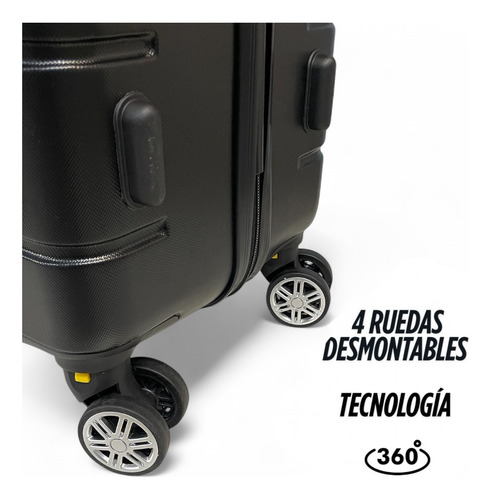 Set De Maletas 20 Y 18 Pulgadas Carry On Ligeras Con Ruedas Negro Rayas