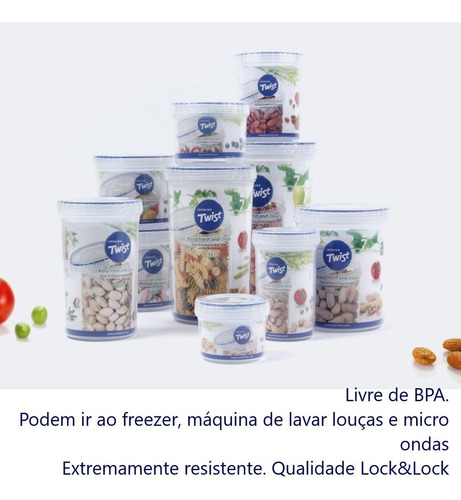 Pote para alimentos Lock locknlock freezer LLS131 vasilha sorvete mousse biscoito