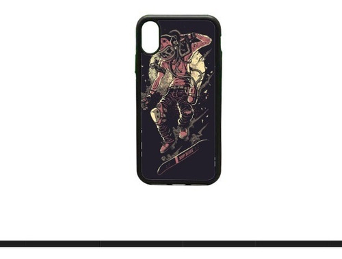 Funda Protector Para iPhone Calavera Skater Patineta